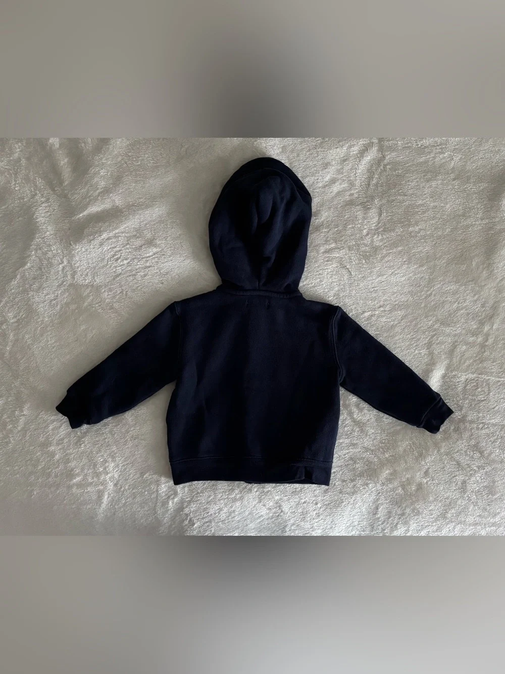 Ralph Lauren Navy Hooded Zip-Up Sweatshirt with Red Pony